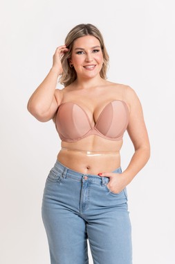 Superhero Multiway Padded Plunge Bra Latte Beige