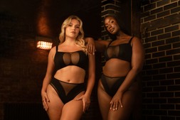 Swerve, Bandeau Bra, Black £42.00, US$81.00, CA$105.00, €63.00, A$105.00 & Swerve, High Waist Brief, Black, £24.00, US$48.00, CA$68.00, €40.00, A$68.00