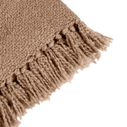 Hinch Home 200cm x 200 cm Natural Knitted Fringed Throw