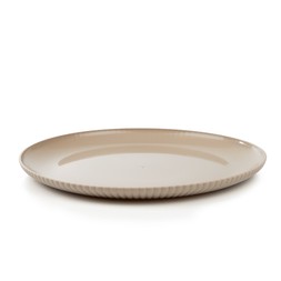 Summer Ribbed 4 Pack Dinner Plate - Beige