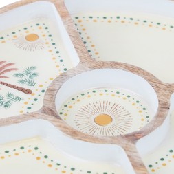 Desert Dusk Mango Wood sectioned Serving Tray