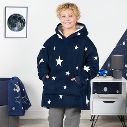 Kids Hoodie Blanket - Star Print