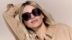 Radley Cordelia Hexagon Burgundy & Gold Sunglasses
