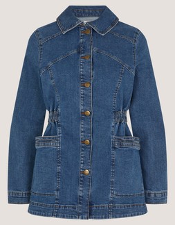 Mabel Longline Denim Jacket Blue