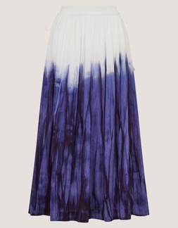 Elise Ombré Dip Dye Midi Skirt Blue