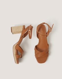 Dafne Espadrille Platform Sandals Tan
