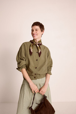 Colette Linen Blend Jacket Green