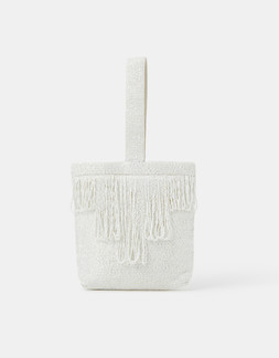 Bridal Bead Fringe Wristlet