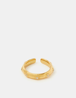 14ct Gold-Plated Star Ring Gold