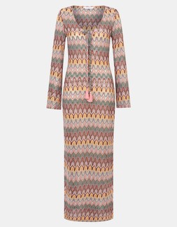 Crochet Maxi Beach Dress Natural