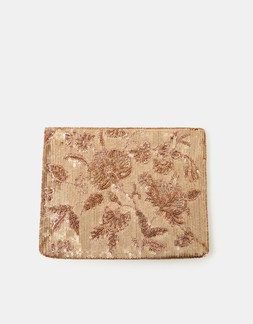 Metallic Embellished Clutch Bag Gold