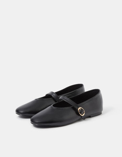 Mary Jane Ballet Flats Black