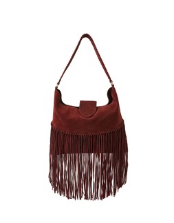 Fringe Suede Shoulder Bag