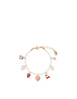 Cherry Charm Pearl Bracelet