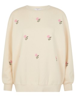 Floral Embroidered Jumper Ivory