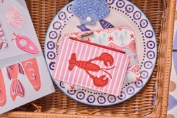 Lobster Stripe Card Holder