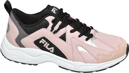 Deichmann Ladies Fila Pink Black Lace-up Trainer