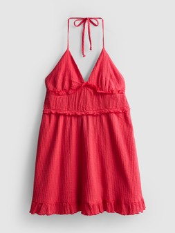 PRIMARK WOVEN FRILL RED DETAIL DRESS, £14, €16, $20, RON80, PLN70, CZK415, HUF6000