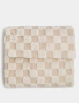 M&S Checkerboard Fleece Throw &pound;25