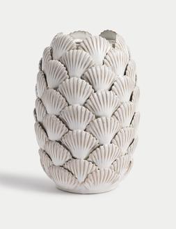 M&S Medium Shell Textured Ceramic Vase £29.50